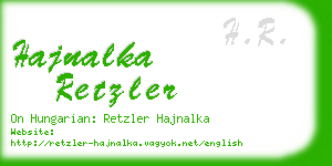 hajnalka retzler business card